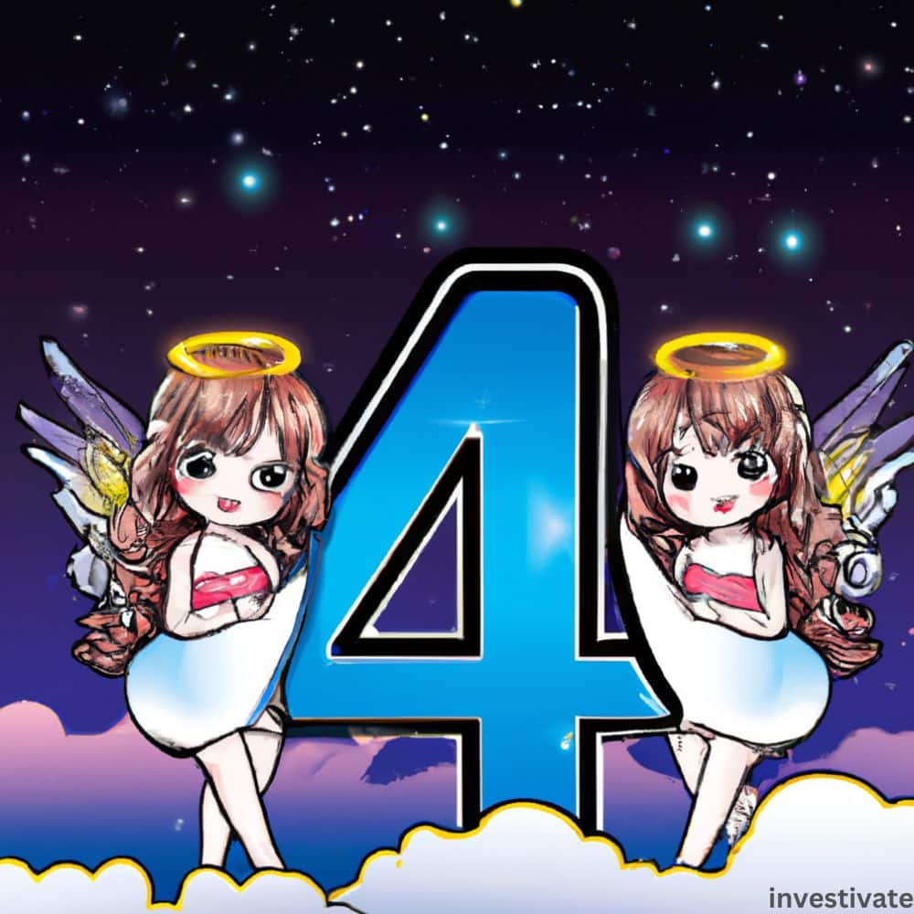 angels holding number 4